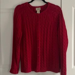 LL Bean women’s cotton cardigan sweater